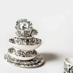 Djup tallrik 20cm deco svart