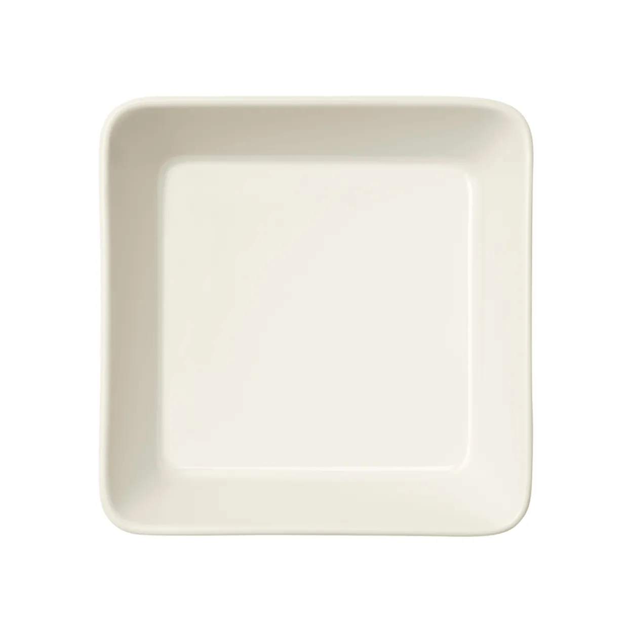 Fyrkantig tallrik 12x12cm vit