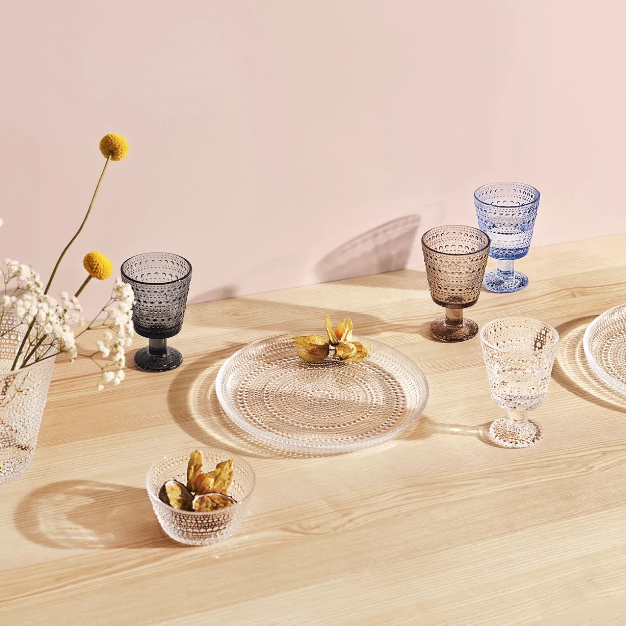 Glas på fot 26cl linne 2-pack