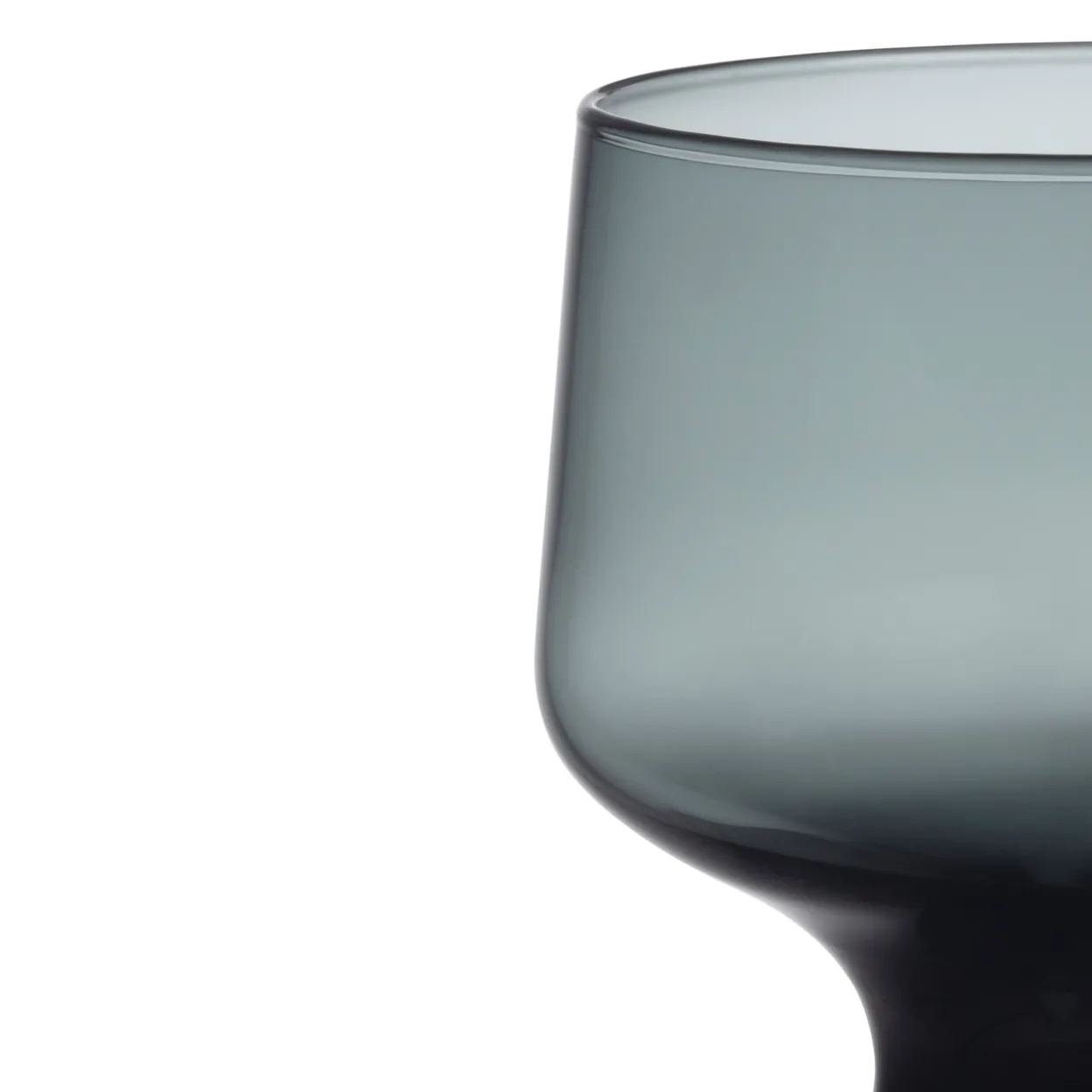 Glas på fot 29cl stålgrå 2-pack