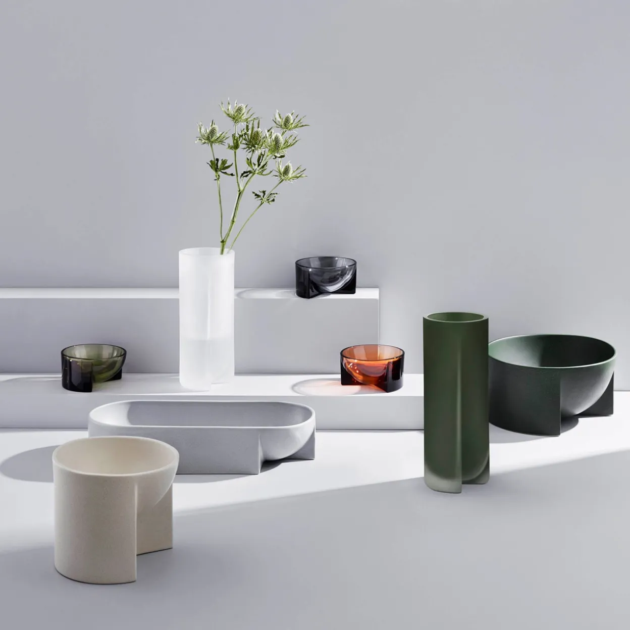 Keramikskål 240x120mm moss grön