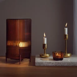 Ljusstake mässing gåvoförpackning 2-pack