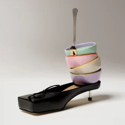 Skål 9cm beige-gul
