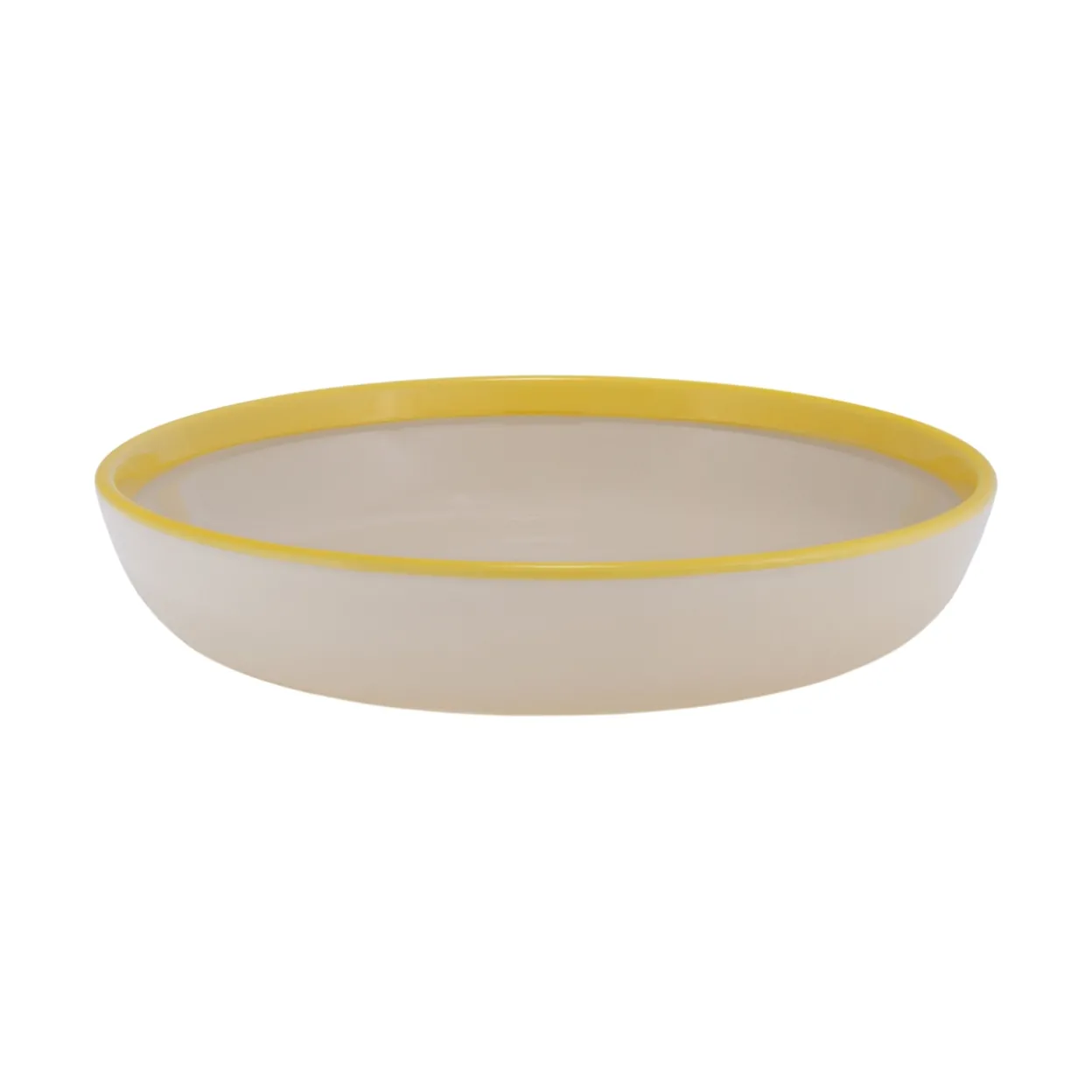Skål/tallrik 22cm beige-gul