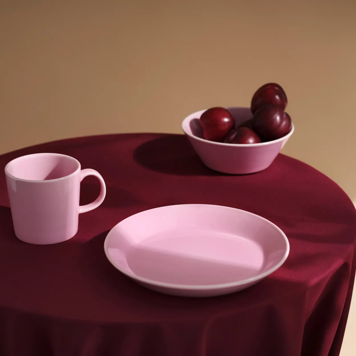Tallrik 21cm rosa