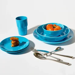 Tallrik djup 22cm elektrisk blå