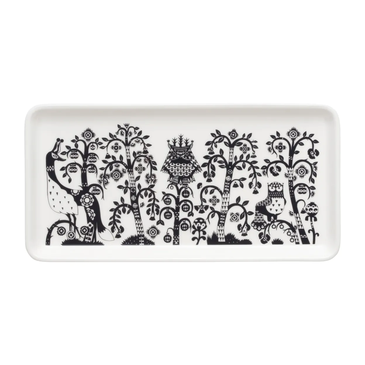Tallrik rektangulär 12x24cm svart